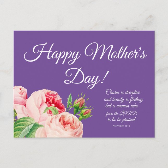 Floral Mother's Day  Postcard (Front)