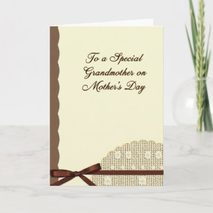 Floral Mothers Day Ribbon Card