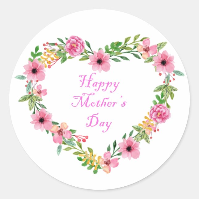 Floral Mothers Day Sticker (Front)