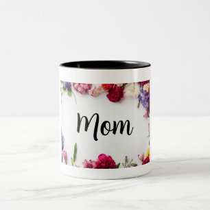 Floral Mother's Day Two-Tone Coffee Mug
