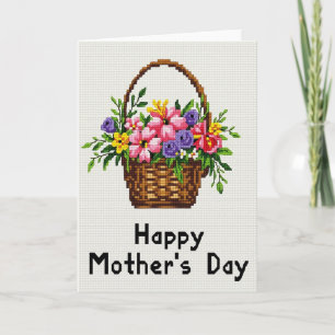 Floral Mothers Day Woven Gift Card