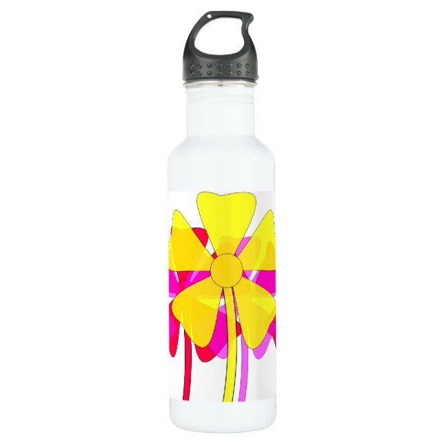 Floral Motif 710 Ml Water Bottle (Front)