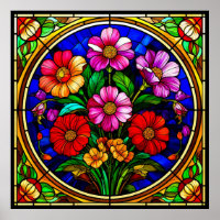 Floral Motif and Vibrant Flowers