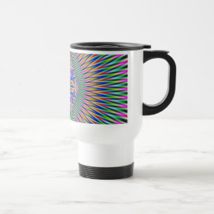 Floral Motif in Colour Travel Mug