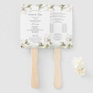 Floral Mountain Wedding Program Fan