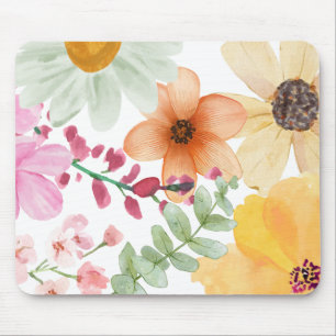 Floral Mouse Pad   Aesthetic Desk Accessory 