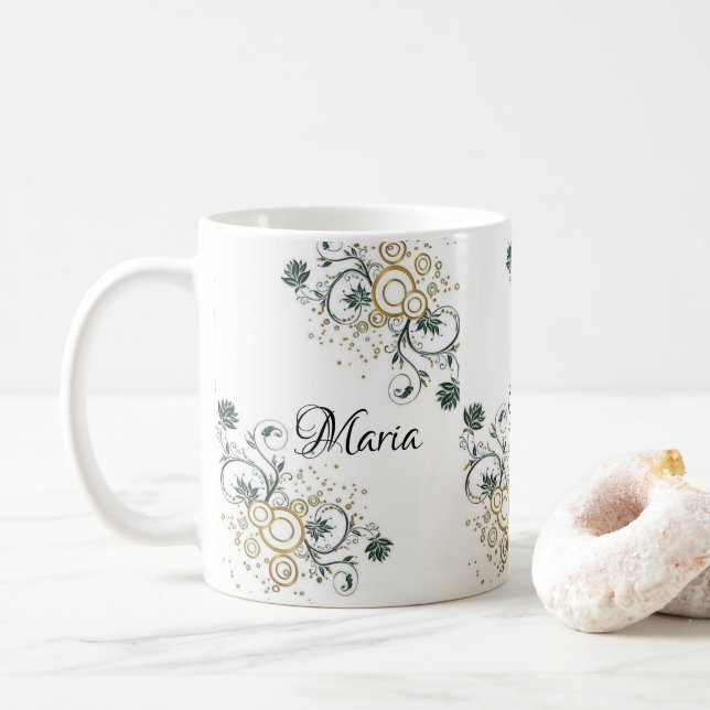 Floral Mug (With Donut)