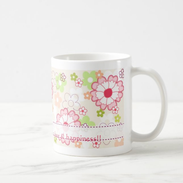 Floral mug colourful flowers (Right)