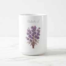 Floral Mug, Personalised Larkspur