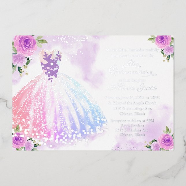 Floral Multicolor Quinceanera (Front)