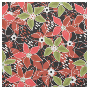 Floral multicolored sketch retro autumn  fabric