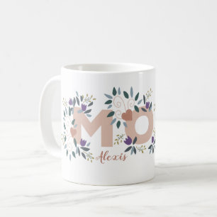 Floral Mum Mother's Day Custom Name & Year Mug
