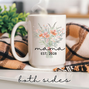 Floral Mum Mug, Custom Mother’s Day Gift for Mama Coffee Mug