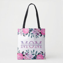 Floral Mum split Monogram with kids names