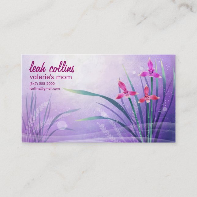 floral mummy calling card (Front)