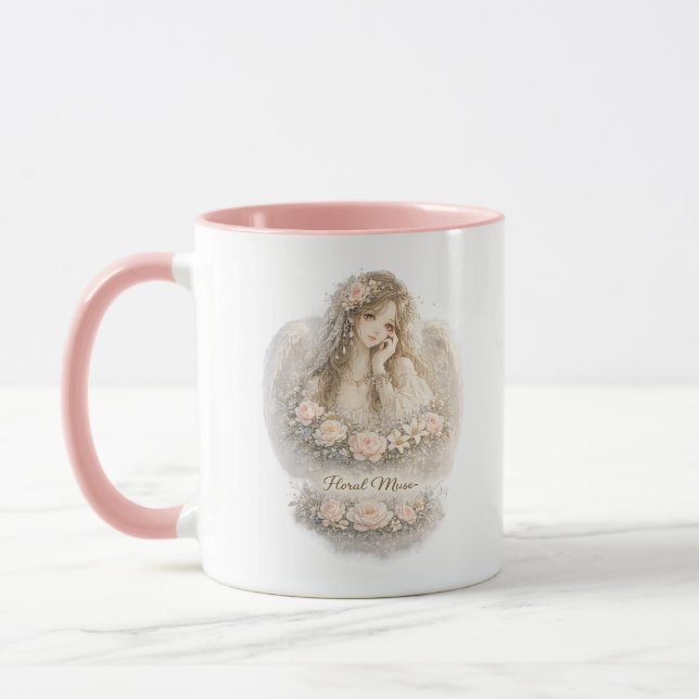 Floral Muse Angel Mug (Left)