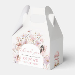 Floral Mushroom Fairy Birthday Favor Box