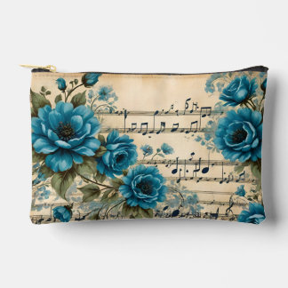 Floral Musical themed Accessory Pouch