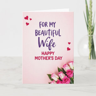 Floral My Beautiful Wife Card