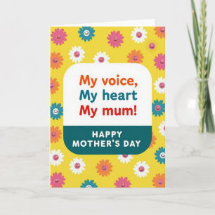 Floral My Mums Day Card