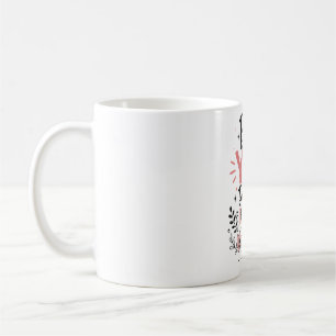 Floral Name Custom Coffee Mug Watercolor Flower