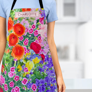 Floral Name Gift – Mother's Day for Grandma Apron