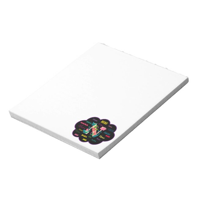 Floral Name Nana Notepad (Rotated)