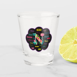 Floral Name Nana Shot Glass