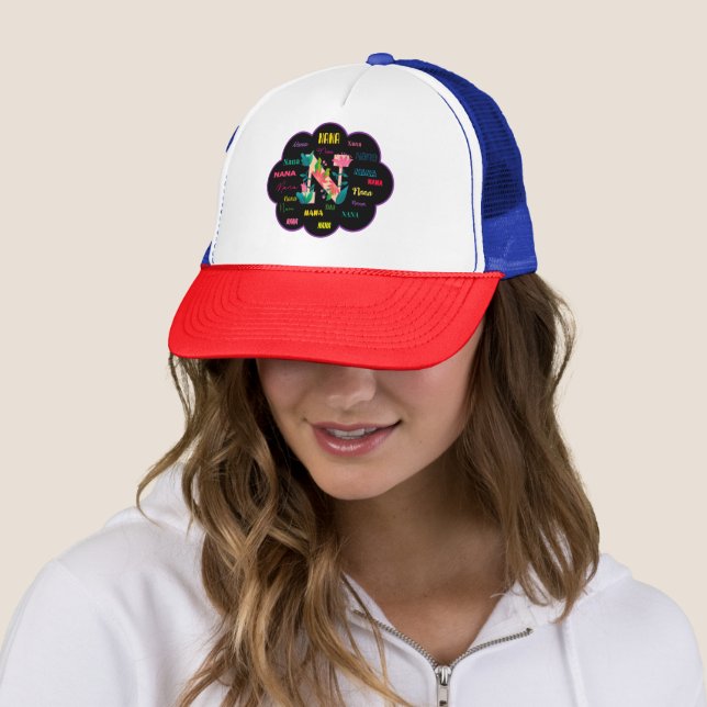 Floral Name Nana Trucker Hat (In Situ)
