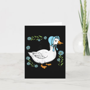 Floral Nanny Goose Cute Silly Goose Mothers Day Wo Card