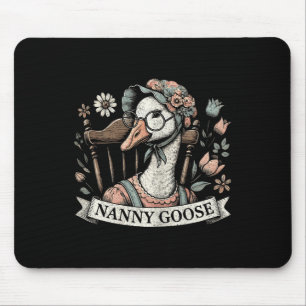Floral Nanny Goose Funny Nana Goose Floral Mothers Mouse Mat