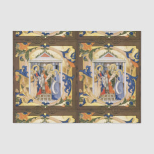 FLORAL NATIVITY CHRISTMAS PARCHMENT TISSUE PAPER