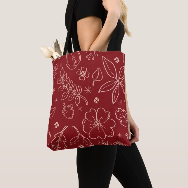 Floral Nature All-Over Print Eco Tote Bag (Close Up)