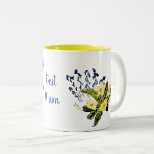 Floral Nature Best Mum Custom Two-Tone Coffee Mug