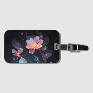 Floral Nature Luggage Tag - AI-Generated Art