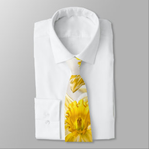 Floral Nature Phtography - Yellow Spring Daffodils Tie