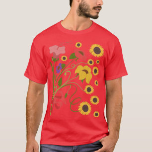 Floral Nature Plants Botany Wildflowers Botanical T-Shirt