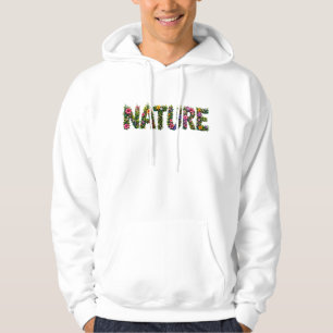 Floral Nature Text Art Hoodie