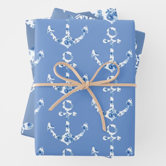 Floral Nautical Wrapping Sheets (In situ)