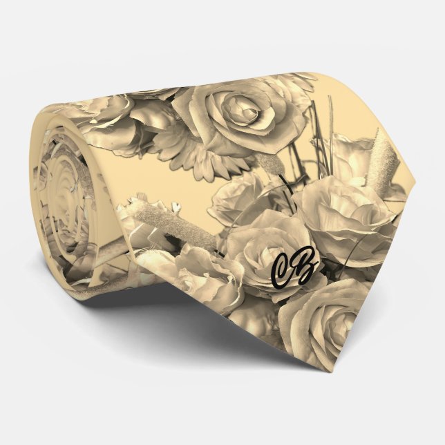 "Floral” Neck Tie (Rolled)