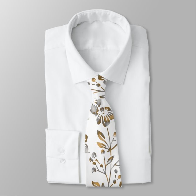 Floral Neck Tie (Tied)