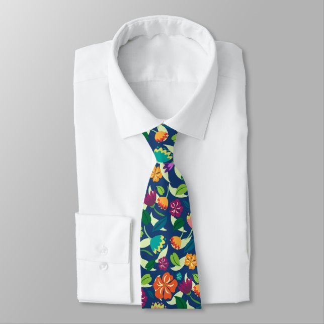 Floral Neck Tie (Tied)