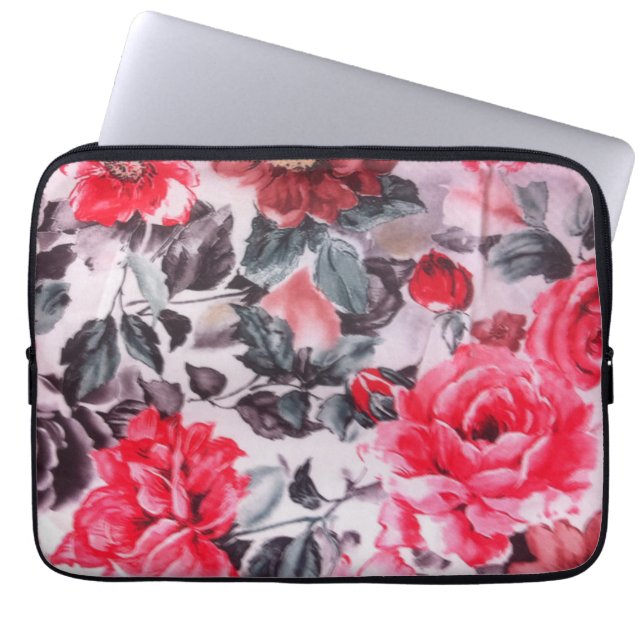 Floral Neoprene Laptop Sleeve 13 inch (Front)