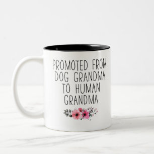 Floral New Grandma Baby Announcement Coffee Mug