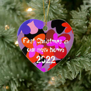 Floral New home christmas ornament
