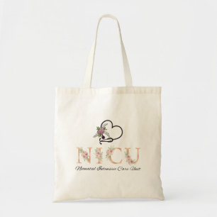 Floral NICU Nurse Tote Bag