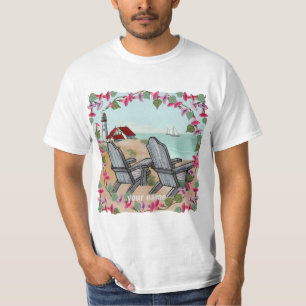 Floral Noon lighthouse t-shirt
