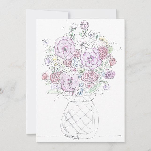 Floral note cards  (Front)
