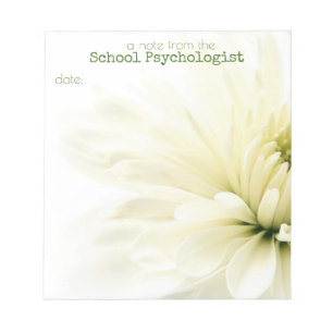 Floral Note from the School Psychologist Note Pad