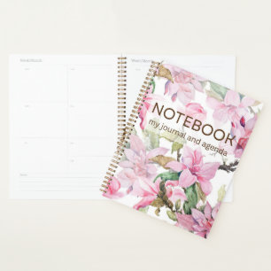 Floral Notebook & Journal – Elegant Pink Flower Planner